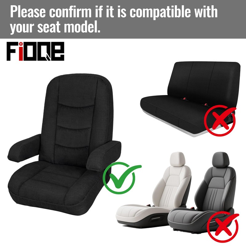 2Pcs Composite Fabric RV Seat Covers for Captain Chair with