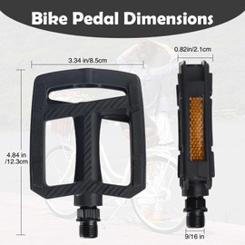 ZUKKA Bike Pedals 9/16" Bicycle Pedals Non-Slip Mountain Bike Pedals Bicycle Platform Pedals for Mountain Bike, Kids Bike, Cruiser Bike