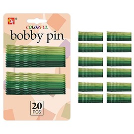 120 Pcs Colored Bobby Pins Hair Pins Small Mini Decorative Pain-Free Cute Bobbi Clips Strong Hold Non-Slip Styling Accessories for Girls Women Short Long Thick Thin All Hair Types (Green Assorted)
