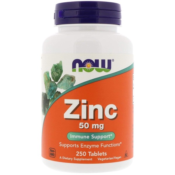 Now Foods, (2 Pack) Zinc, 50 mg, 250 Tablets