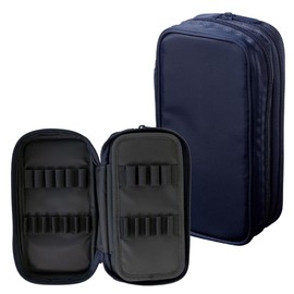 Lihit Lab XCOA Spread Double Pencil Case, Midnight Navy A3801-11