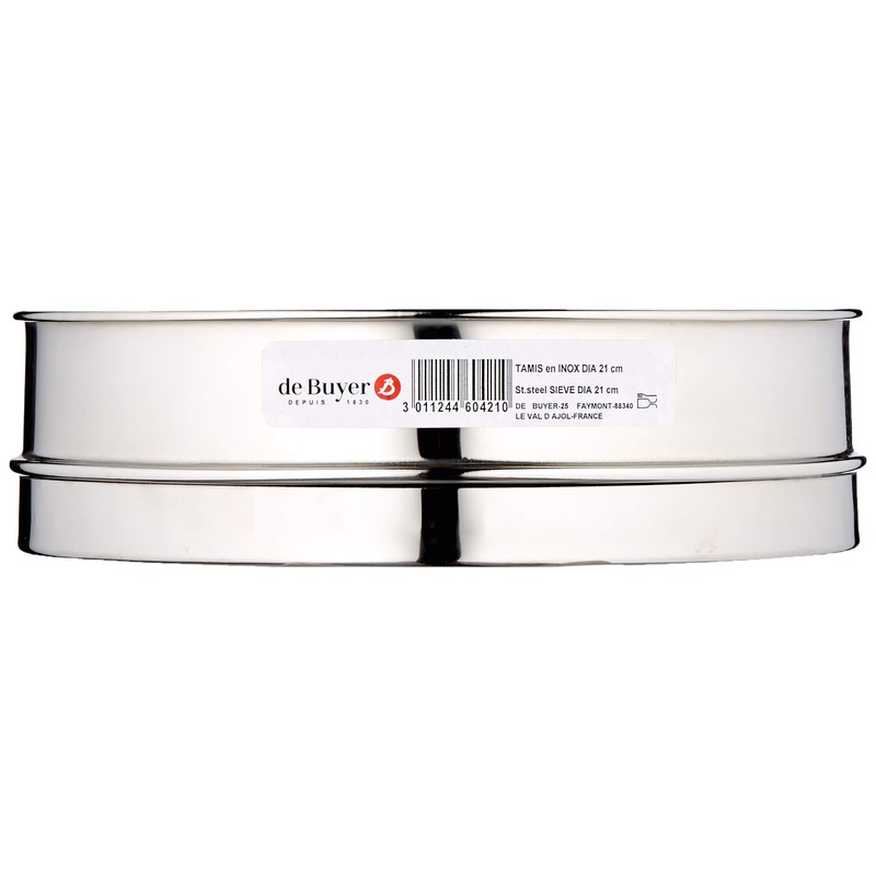 De Buyer Mehlsieb, Edelstahl, Silber, 22.2 x 21.6 x 6.8
