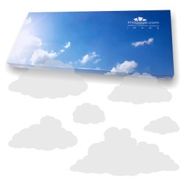 imaggge.com Anti-Collision Stickers for Glass Doors (Nuages) â Prevents Shocks of Birds or People on Windows, Vinyl, DÃ©poli - SablÃ©, Nuages ModÃ¨le 2 (SablÃ© dÃ©poli)