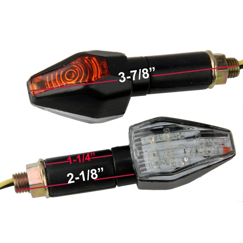 2pcs Black LED Turn Signals Lights Blinkers For 2008 Buell