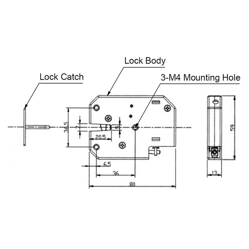 DC 12V Cabinet Drawer Electric Magnetic Lock Electromagnet Fail-Safe for