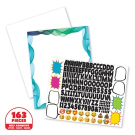 Make-A-Poster Kit by Royal Brites – 22″x28″ – Includes 2 Poster Boards, 137 Repositionable Letters, 24 Symbols and Emojis – DIY Custom Banner & Science Fair Display Kit – Easy to Customize