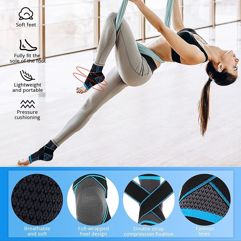 MILAIUN Ankle Brace, 1 Pair Adjustable Ankle Brace, Foot Bandage,