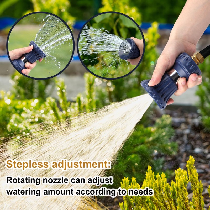 Heavy Duty Fire Water Nozzle, Blue Fireman Style Garden Hose
