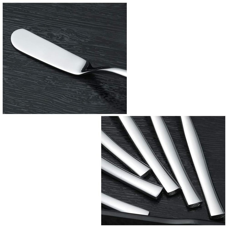 Idomy Cuchillos para mantequilla de acero inoxidable de 6 piezas,