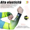 iColofun Manicotti Compressione Braccia per Ciclismo, Uomo Compressione Sportiva Manicotti