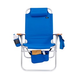 Large Heavy Duty Beach Chair for Big & Tall Adults, 300 lbs Capacity, Aluminum Tubing - 4 Reclining Positions