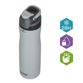 Contigo Drinking Bottle Autoseal Chill Macaroon, stainless steel water bottle with Autoseal technology, insulated bottle keeps beverages cool for up to 28 hours, BPA-free, 720 ml