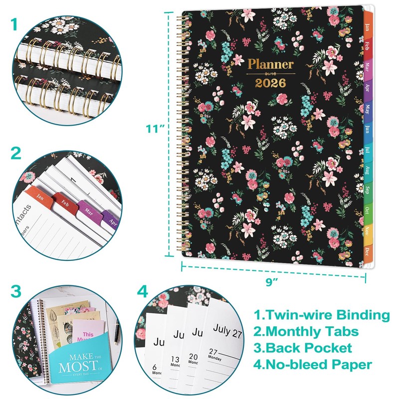 2026 Planner - Planner 2026 Weekly and Monthly, January 2026