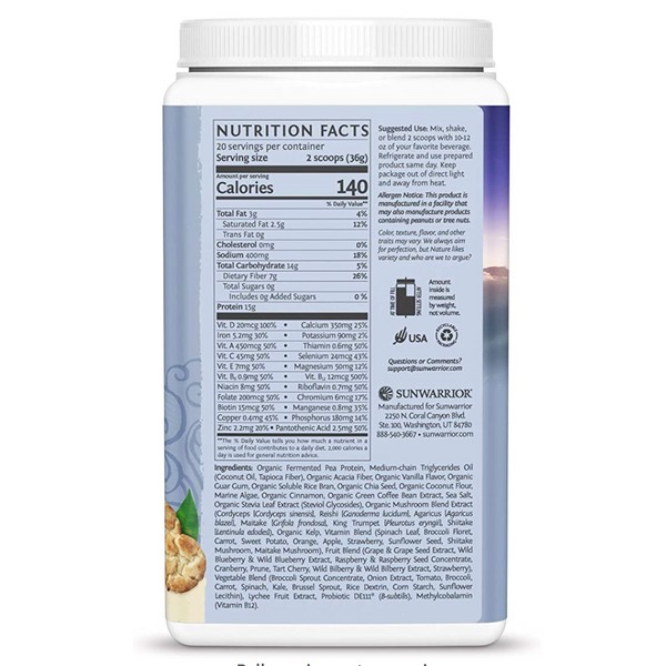 Sunwarrior Lean Meal Illumin8 Meal Replacement (720g), Salted Caramel