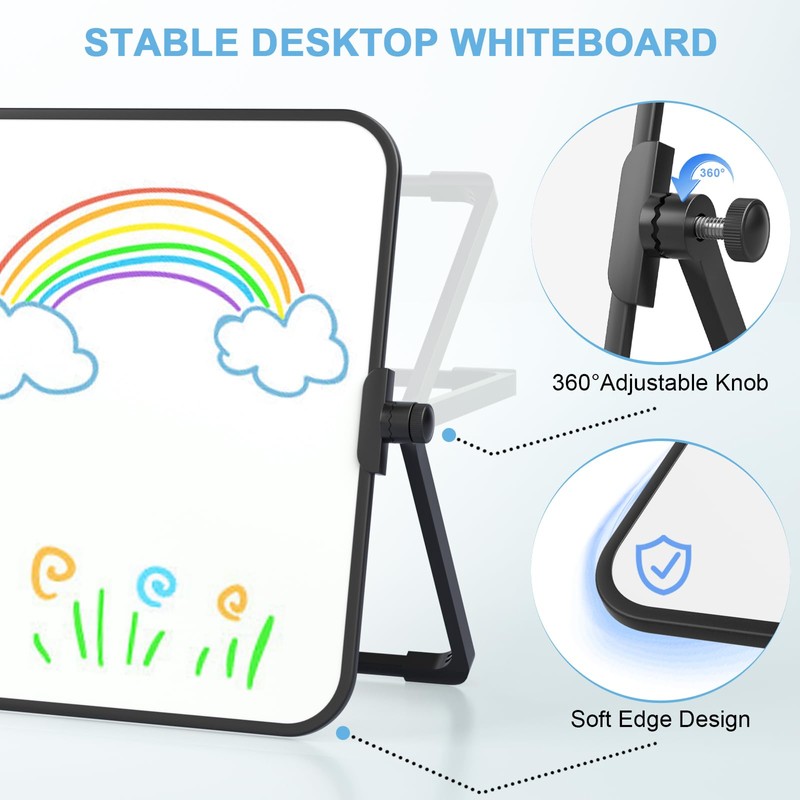Nicpro Dry Erase Whiteboard A4 with Stand, 21 x 30
