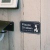 Sit-Down Toilet Stickers - No Standing Urination - Sit Down