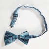 Unbranded NEW Turquoise Paisley Jacquard Adjustable Pre-Tied Bow Tie