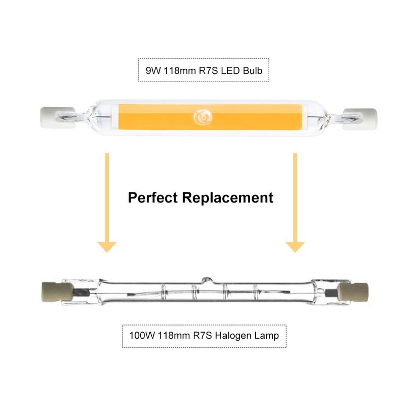 118MM R7S COB LED Bulbs, Lustaled 9W J Type 118MM
