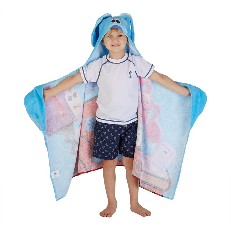 Blues Clues Bath/Pool/Beach Soft Cotton Terry Hooded Towel Wrap, 24