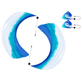 Anlising 2PCS Dance Silk Veil Poi, Belly Dance Colorful Veil Poi, Silk Poi Throwing Balls, Silk Belly Dance Ball, Silk Veil with Poi Ball, Suitable for Dance Performances and Practice