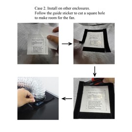 Wroskay 3D Printer & Laser Enclosure Ventilation Kit – 12V DC High-Power Fan with Speed Control, Flexible Hose – Easy Install with Velcro – Removes Smoke & Odors for Safer Printing