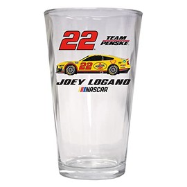 R and R Imports Nascar #22 Joey Logano Pint Glass New for 2022