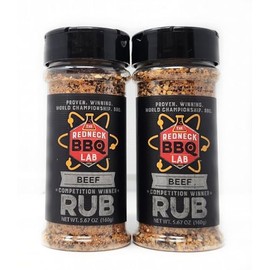2 Pack of Competition Winner Seasoning and Spices The Redneck Lab Barbecue Rub (5.67oz, Beef)