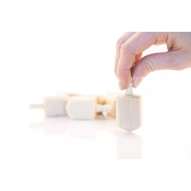 Unbranded 1-Wood Dreidel Hanukkah Jewish Gift Wood Spin Top Ring Bearer Gift Party Favor