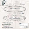 Diamday 925 Sterling Silver Ankle Bracelets for Women Silver Anklet