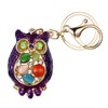 Ever Faith Austrian Crystal Enamel Cute Hollow-out Owl Bird Animal