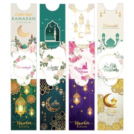 Eid Money Envelopes 12 PCS,Eid Mubarak Half Moon Castle Envelopes 12 Designs,Ramadan Kareem Eid al-Fitr Envelope 7.09" x 3.54" for Kids Eid al-Adha Muslim Religious Holiday Party Cash Gifting