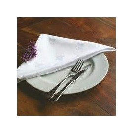 Napkin Ivy Leaf White - 100% Egyptian Cotton - 45x45cm