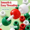 500Pcs Christmas Pony Beads Bulk Acrylic Beads for Jewelry Making