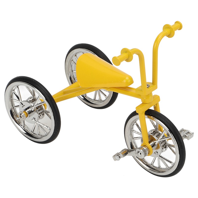 Toy Tricycle Model 3D Car Model Removable Tricycle Ornament Metal