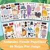 Pegatinas para Niños,36 pcs Pegatinas de Animales,Calcomanias Decorativas de Alta