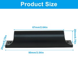 Cionyce Black Window Sash Lift Handle, 3.5 inch Hole Center Cabinet Door Handles Pulls, Sash Window Opener Drawer Pulls for Sliding Window Kitchen Closet