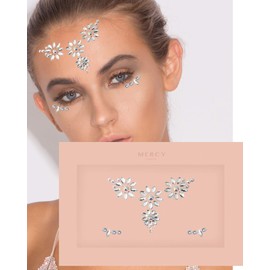 Flower Chain Face Jewel ✮ Mercy London Face Gems Jewels All In One Festival Headpiece Stick On