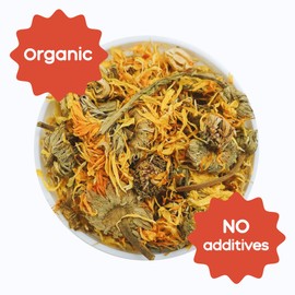 GuineaDad Organic Guinea Pig Herbal Treats - Guinea Pig Food with Convenient Packaging - Marigold Flavor - 1.8-oz - Guinea Pig Treats Help with Bonding - High in Nutrition, Immune Support - Large