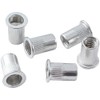 BLLNDX 100PCS Aluminium Flange Rivet Nuts Pitch 1/4-20 Knurled Flat