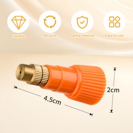 YAFIYGI 4 Pack Pump Sprayer Nozzle Tips Replacement Caps for Garden Sprayer Brass Core Gear Mister Spray Bottle Nozzles Fits 1.5L 2L 3L 0.5 Gallon Tank Roundup Replacement Cap for Water Spraying