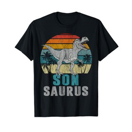 Sonsaurus T Rex Dinosaur Son Saurus Father's Day T-Shirt