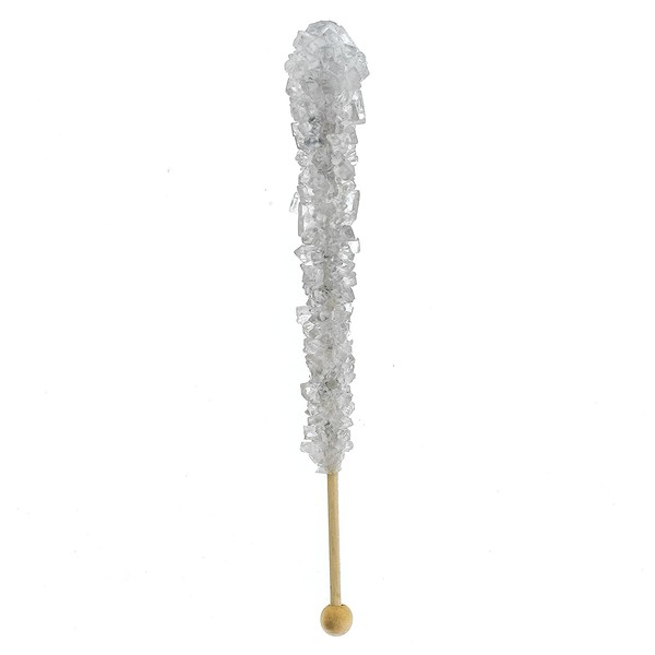 24 SILVER ROCK CANDY STICKS - EXTRA LARGE - ORIGINAL FLAVOR - INDIVIDUALLY WRAPPED ROCK CANDY ON A STICK - FREE "HOW TO BUILD A CANDY BUFFET" GUIDE INCLUDED