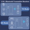 Bluetooth 5.3 Transmitter Receiver for TV to BT Headphone, Low