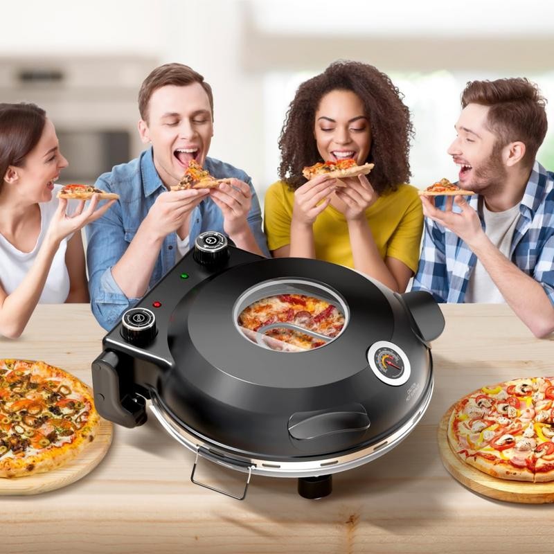 Pizza Oven with 4 accessories- Countertop 800°F Brick Oven Pizza