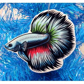 Beta Fish Christmas Ornament (B25)