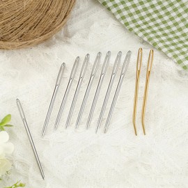 DONGFANGB Jumbo Knitting Needles, Crochet Knitting Darning Needles, Wool Needles, Knitting Needles, Stitch Needles, Stainless Steel, Storage Bottle Included, Rustproof, For Sewing, Sewing, DIY, Craft
