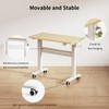 WALKINGDESK Mobile Walking Pad Desk with Wheels, Pneumatic Small Rolling