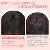 Hairro 100% Human Hair Toppers with Bangs, 360° Cover 3D