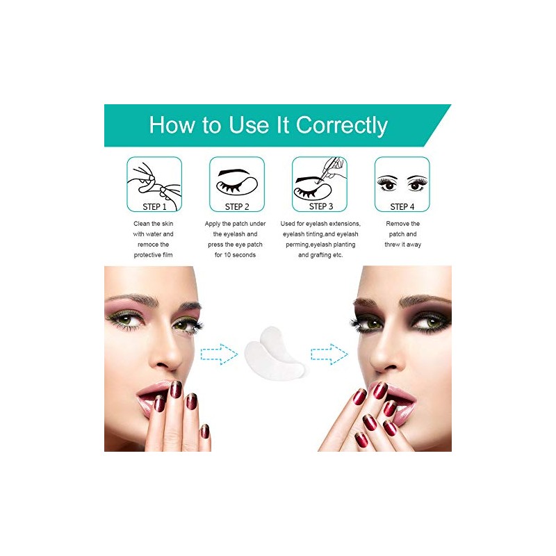 100 Pairs Set,Under Eye Pads, Lint Free Lash Extension Eye