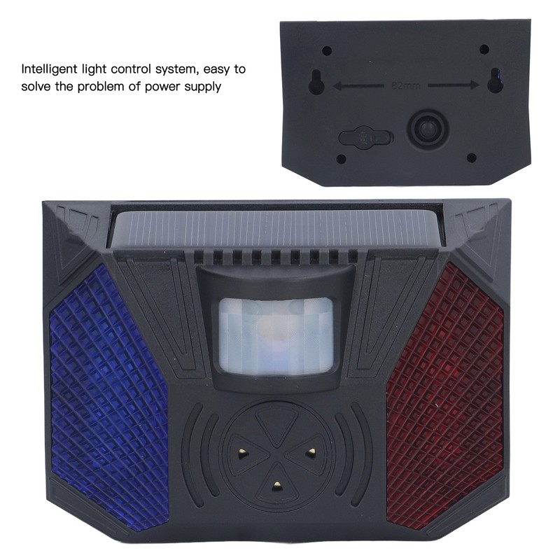 Solar Alarm Lamp IP65 Waterproof Infrared Siren Sound Light Alert
